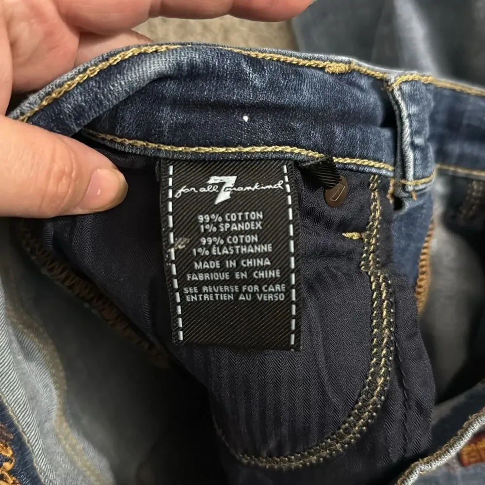 7 For All Man Kind Aubrey B(Air) Skinny Jeans Size 27 Medium Wash